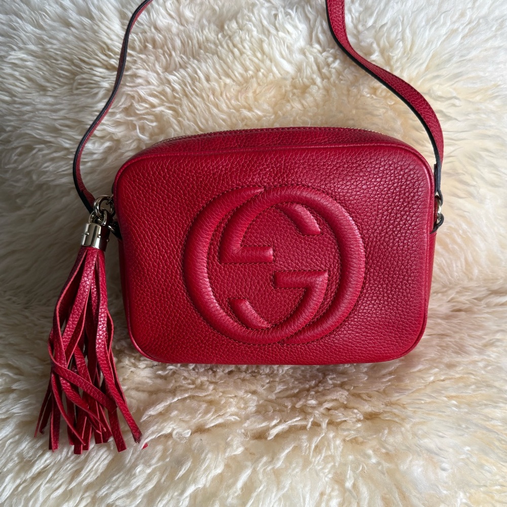 Gucci Disco SoHo Crossbody Bag - Red